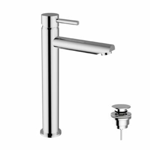 Miscelatore Lavabo Alto Con Scarico Click Clack Cromo - immagine 1