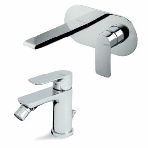 Set Miscelatore Lavabo Parete Da Incasso Con Bidet Cromato -Slate   Vema - immagine 1