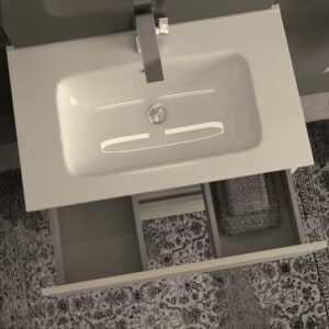 Mobile bagno sospeso Bios Rovere Bruges da 100 cm - immagine 2